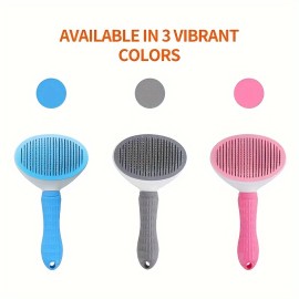 1pc Effortlessly Remove Pet Hair With Our Float Hair Removal Slicker Brush - Perfect For Dog And Cat Grooming