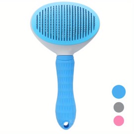 1pc Effortlessly Remove Pet Hair With Our Float Hair Removal Slicker Brush - Perfect For Dog And Cat Grooming