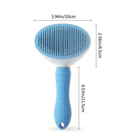 Self Cleaning Slicker Brush, Dog Cat Bunny Pet Grooming Shedding Brush - Easy To Remove Loose Undercoat, Pet Massaging Tool Suitable For Pets With Long Or Short Hair