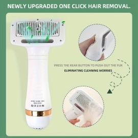 US Plug Portable Pet Hair Dryer And Grooming Brush For Dogs And Cats - Smooth And Efficient Drying, Reduces Shedding And Tangles