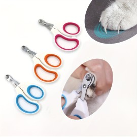 1pc Pet Nail Clippers, Round Hole Anti-bleeding Nail Scissors For Cat, Stainless Steel Pet Scissors Cat Nail Scissors