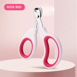 1pc Pet Nail Clippers, Round Hole Anti-bleeding Nail Scissors For Cat, Stainless Steel Pet Scissors Cat Nail Scissors