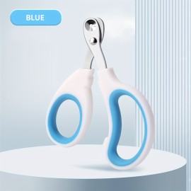 1pc Pet Nail Clippers, Round Hole Anti-bleeding Nail Scissors For Cat, Stainless Steel Pet Scissors Cat Nail Scissors