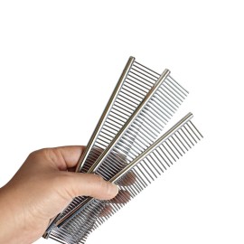 Dog Hair Removal Comb Stainless Steel Pet Grooming Combs Gently Removes Loose Knotted Hair Dogs Cats Cleaning Beauty Comb