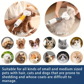 Quiet Pet Grooming Dryer With Comb Brush For Grooming Dogs, Cats, And Kittens - Fast Drying And Gentle On Fur