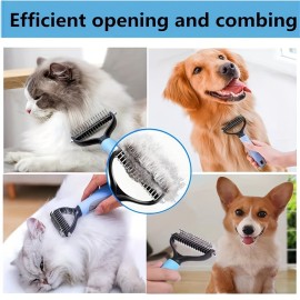 Pet Fur Knot Cutter Dog Grooming Shedding Tools Pet Cat Hair Removal Comb Brush Double Sided Pet Products Comb For Dog