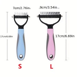 Pet Fur Knot Cutter Dog Grooming Shedding Tools Pet Cat Hair Removal Comb Brush Double Sided Pet Products Comb For Dog