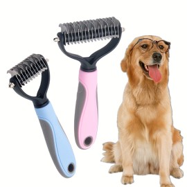 Pet Fur Knot Cutter Dog Grooming Shedding Tools Pet Cat Hair Removal Comb Brush Double Sided Pet Products Comb For Dog