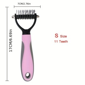 Pet Fur Knot Cutter Dog Grooming Shedding Tools Pet Cat Hair Removal Comb Brush Double Sided Pet Products Comb For Dog