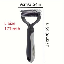 Pet Fur Knot Cutter Dog Grooming Shedding Tools Pet Cat Hair Removal Comb Brush Double Sided Pet Products Comb For Dog