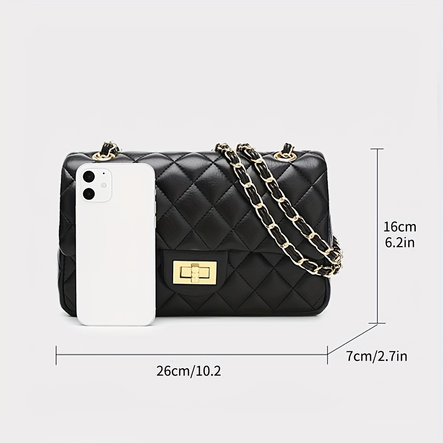 classic argyle quilted handbag luxury chain crossbody bag womens fashion shoulder bag details 2