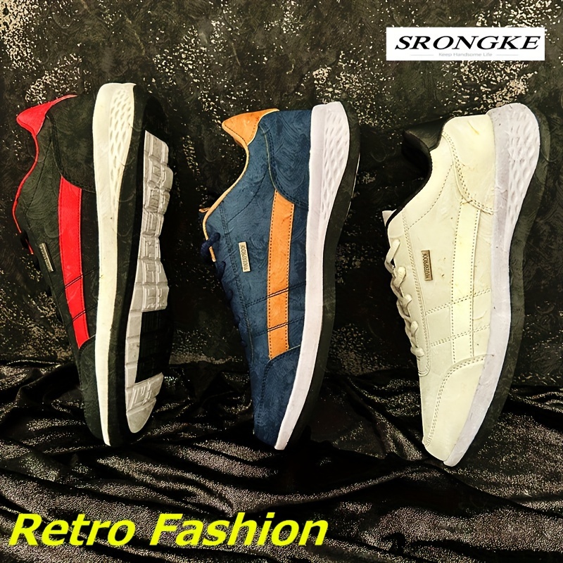 plus size mens trendy non slip sneakers comfy durable soft sole shoes for mens outdoor activities details 0