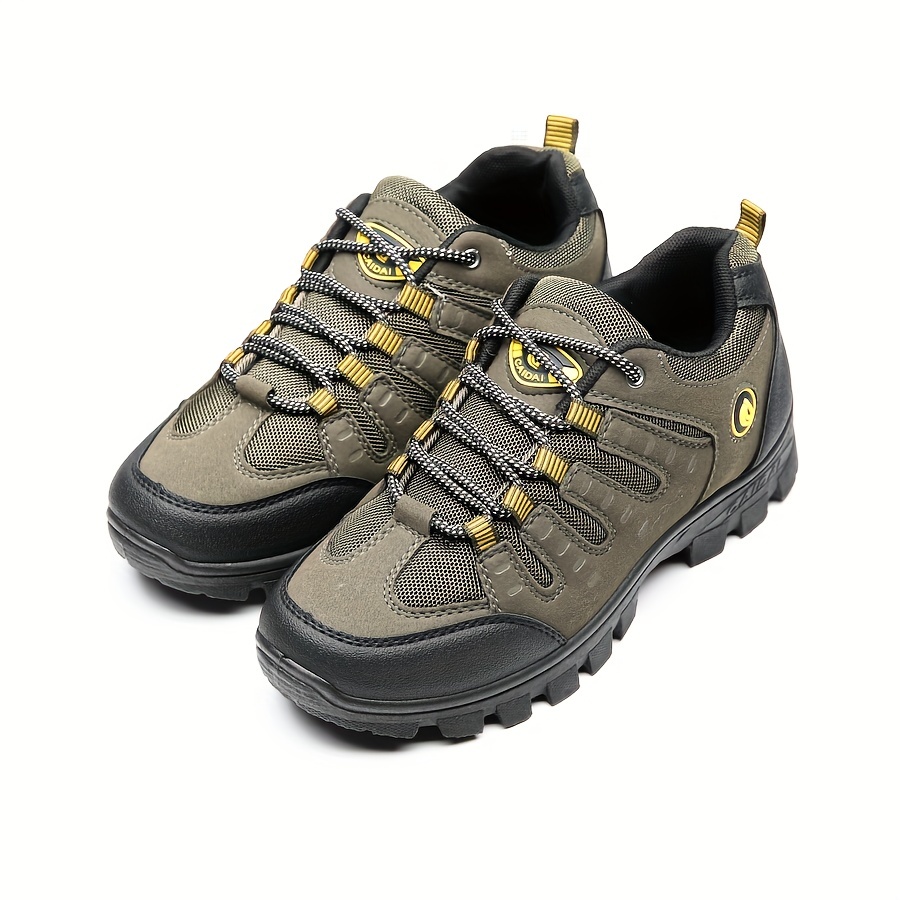 mens outdoor hiking shoes breathable comfortable arch support non slip mountaineering travel sneakers details 3