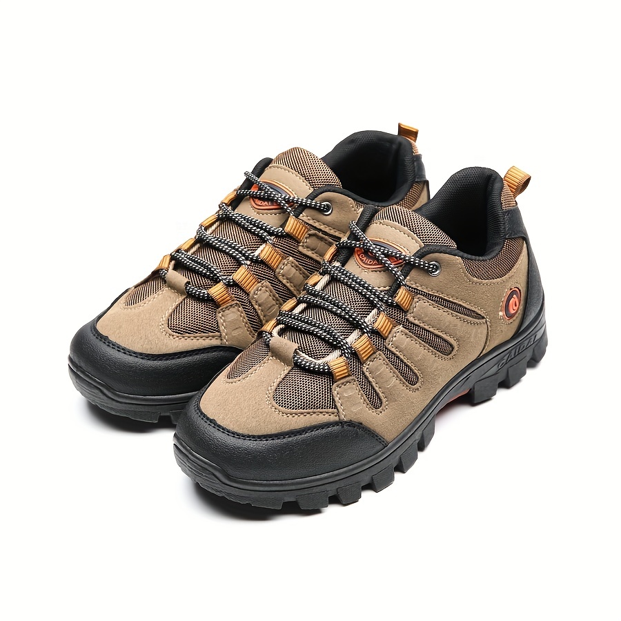 mens outdoor hiking shoes breathable comfortable arch support non slip mountaineering travel sneakers details 4