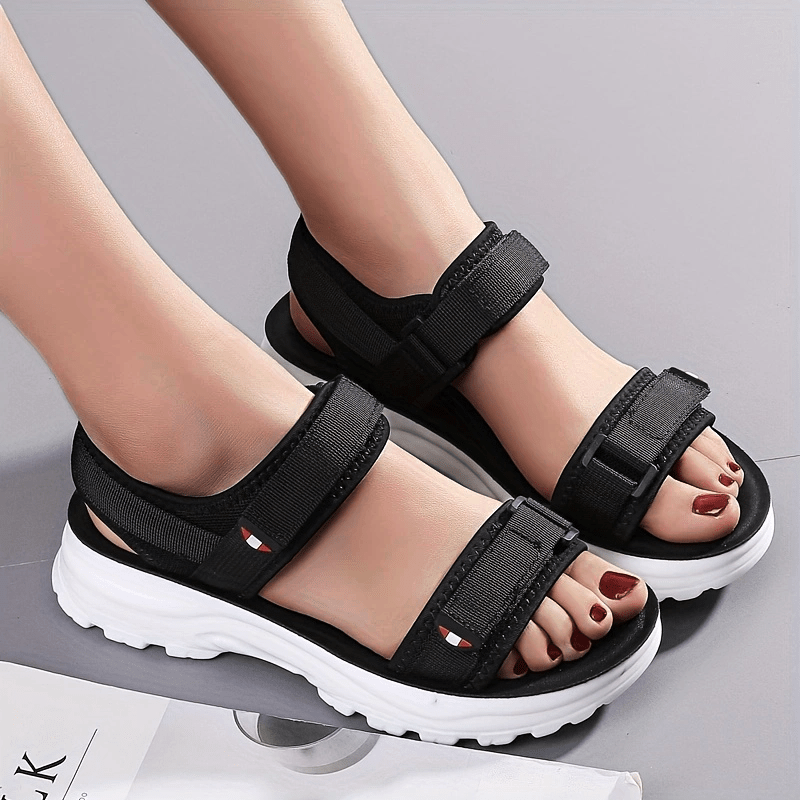 womens platform sandals comfortable open toe hook loop strap shoes womens casual outdoor shoes details 5