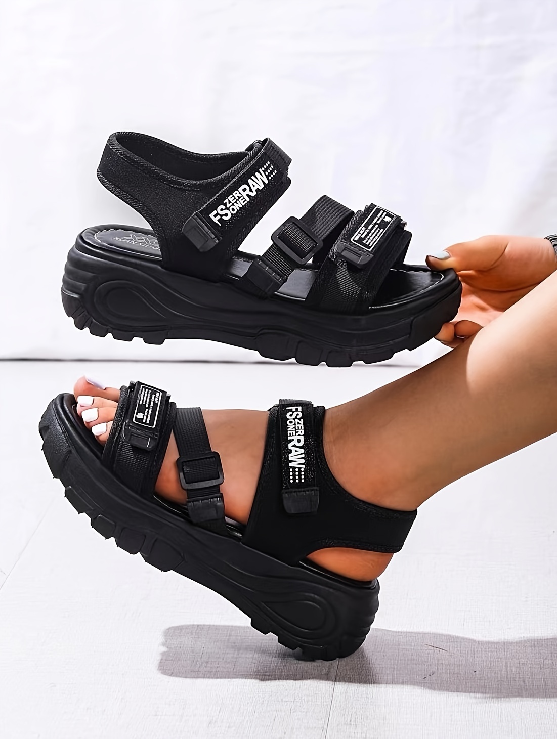 womens platform outdoor sandals fashion open toe slingback summer shoes casual sporty sandals details 3