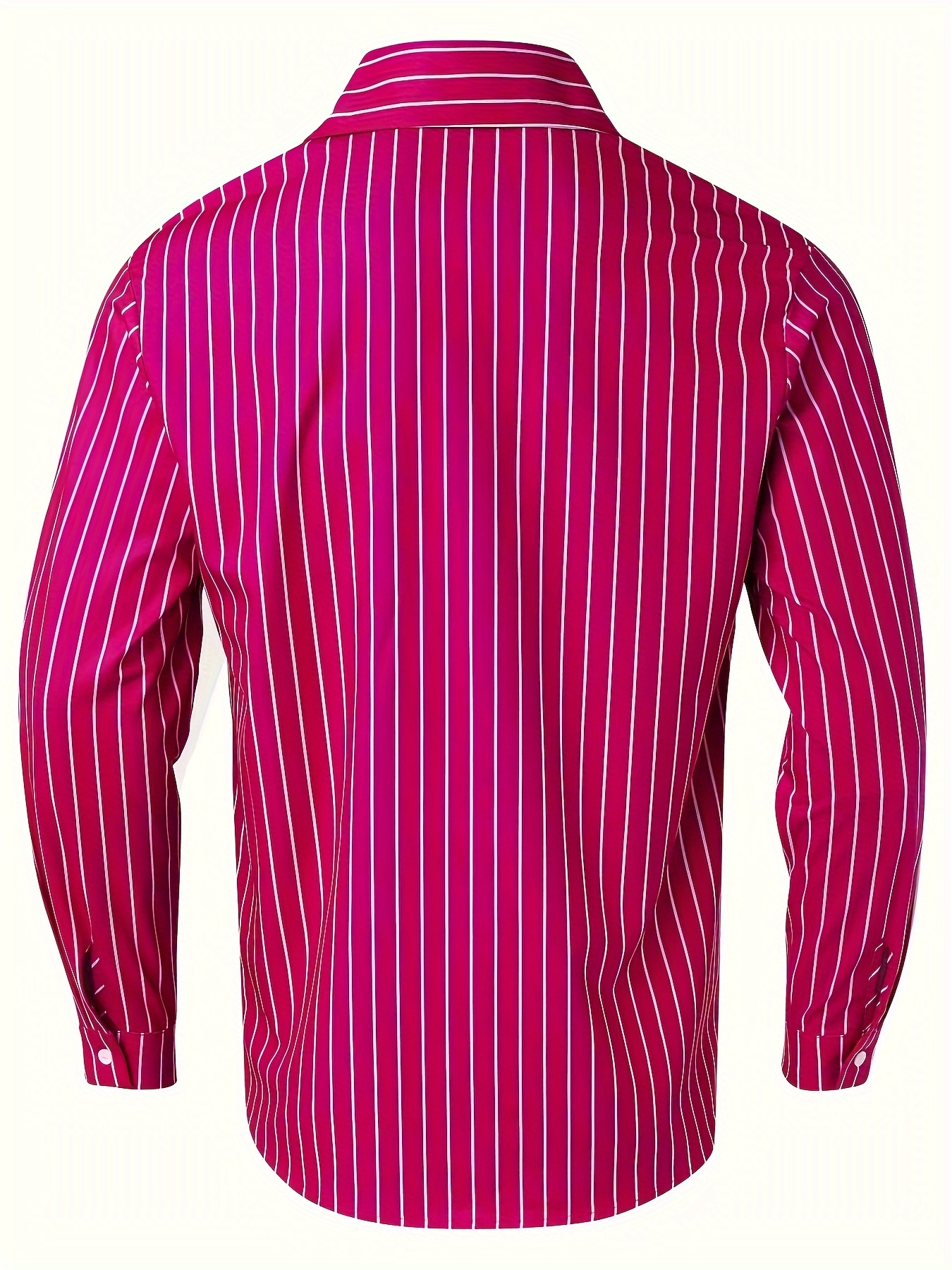 casual mens striped daily long sleeve button up shirt for spring fall outdoor details 9