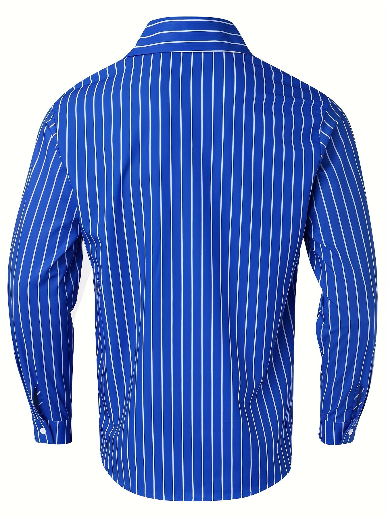 casual mens striped daily long sleeve button up shirt for spring fall outdoor details 12