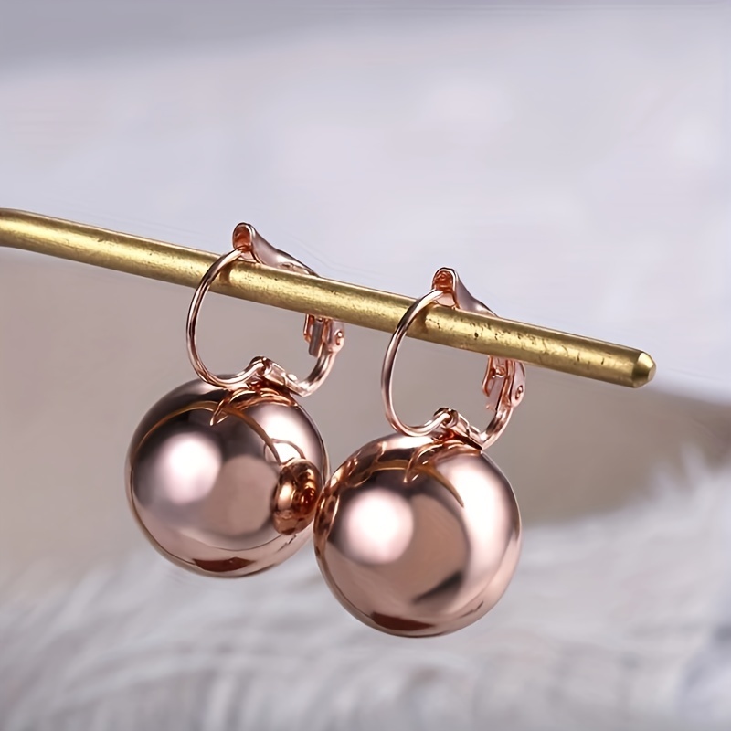 2pcs pair trendy ball shaped dangle earrings for men for daily decoration gift for family and friends holiday birthday gift for boyfriends girlfriends details 2