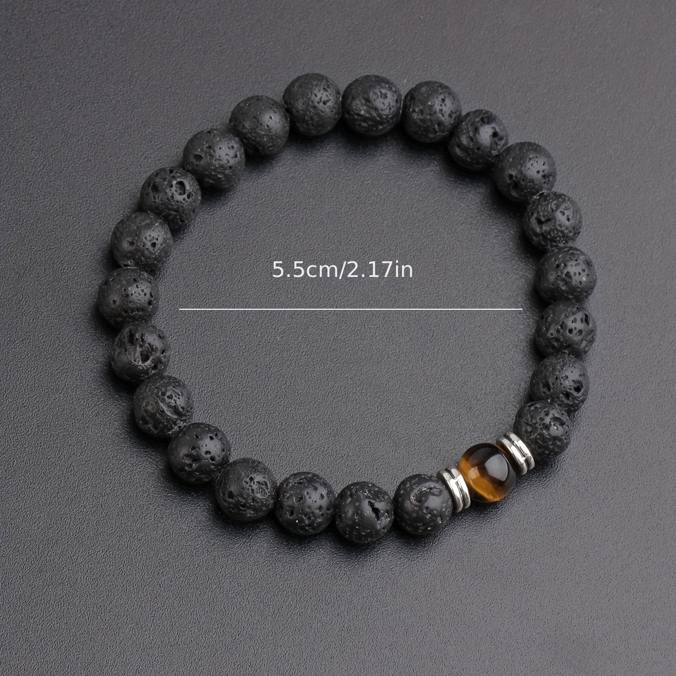 drop essential oil bead bracelet, mens lava stone can drop essential oil bead bracelet details 2