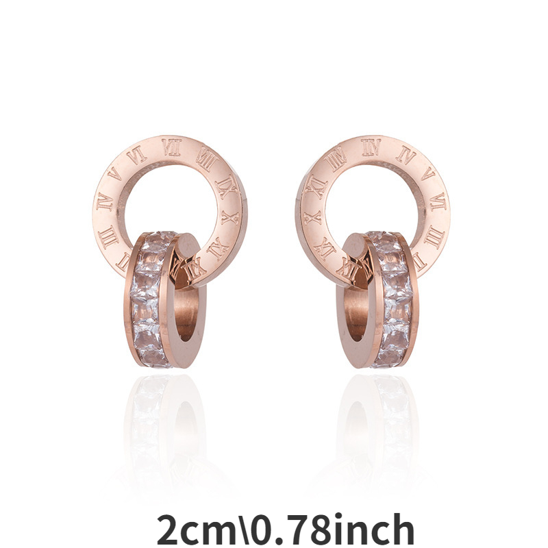 creative stud earrings embellished with artificial gemstones zinc alloy jewelry unique statement female ear ornaments details 3