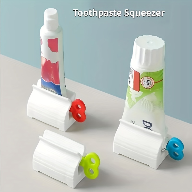 toothpaste dispenser, 1pc multi color manual toothpaste squeezer toothpaste dispenser lazy press creative manual toothpaste clip toothpaste storage rack fixing clip details 1