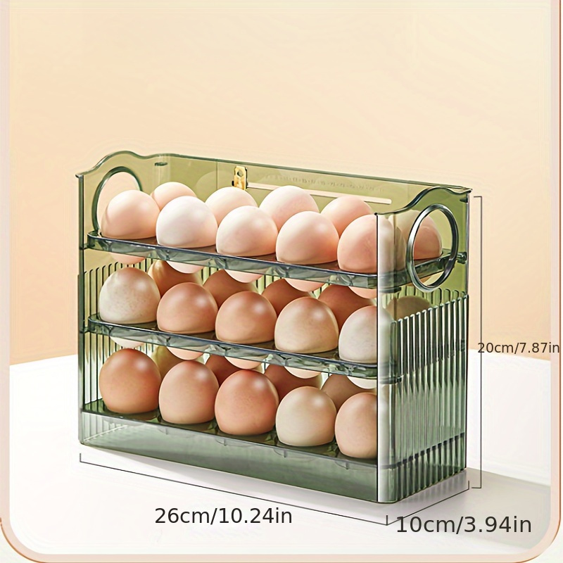 1pc plastic egg holder for refrigerator egg storage container for refrigerator egg organizer for refrigerator door large capacity egg storage box details 0