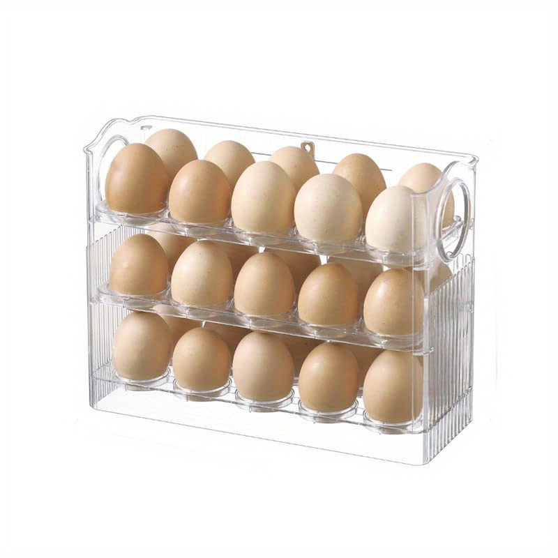 1pc plastic egg holder for refrigerator egg storage container for refrigerator egg organizer for refrigerator door large capacity egg storage box details 3