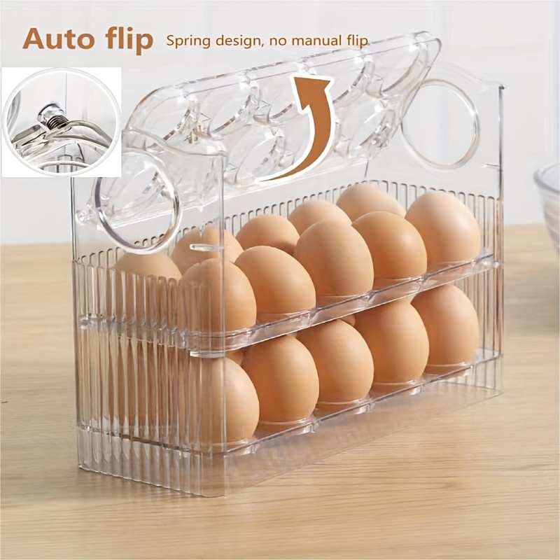 1pc plastic egg holder for refrigerator egg storage container for refrigerator egg organizer for refrigerator door large capacity egg storage box details 6