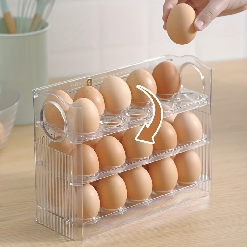 1pc plastic egg holder for refrigerator egg storage container for refrigerator egg organizer for refrigerator door large capacity egg storage box details 7