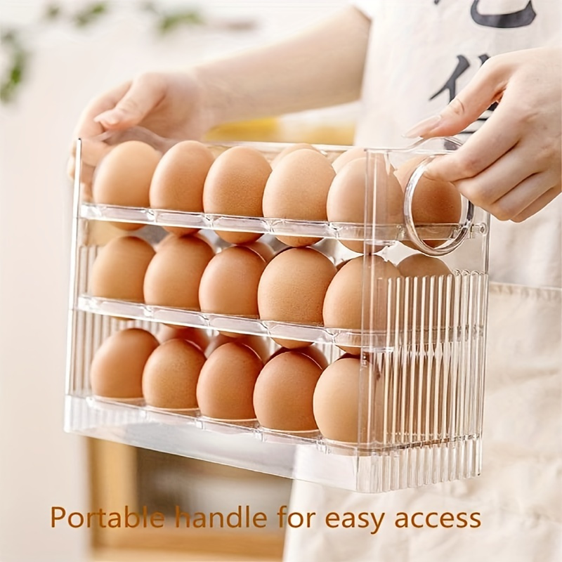 1pc plastic egg holder for refrigerator egg storage container for refrigerator egg organizer for refrigerator door large capacity egg storage box details 8