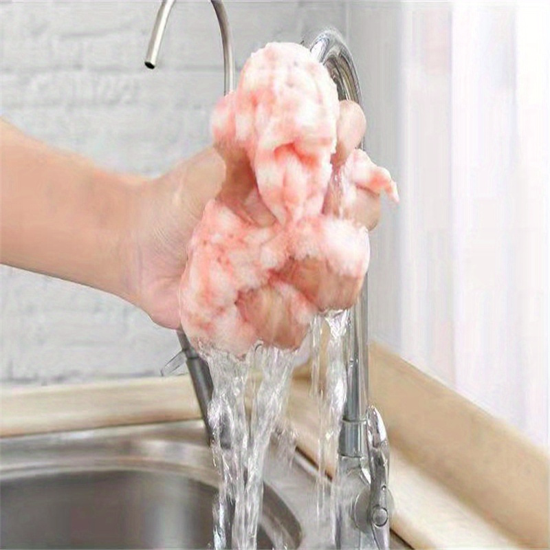 is free of oil, 10 pcs set the kitchen rag is free of oil super strong washing water thickened towel and the color is delivered randomly details 3