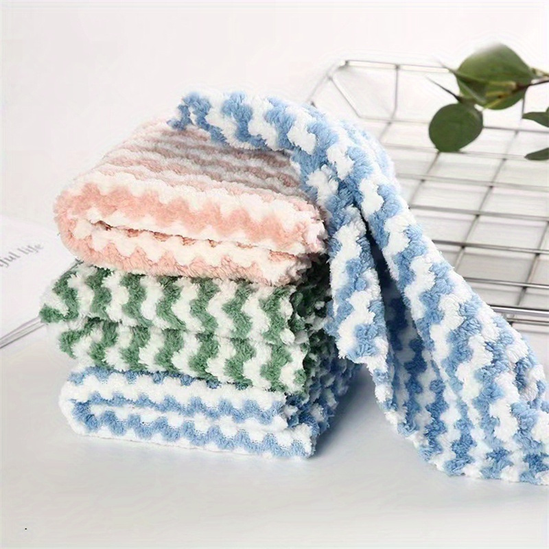 is free of oil, 10 pcs set the kitchen rag is free of oil super strong washing water thickened towel and the color is delivered randomly details 7