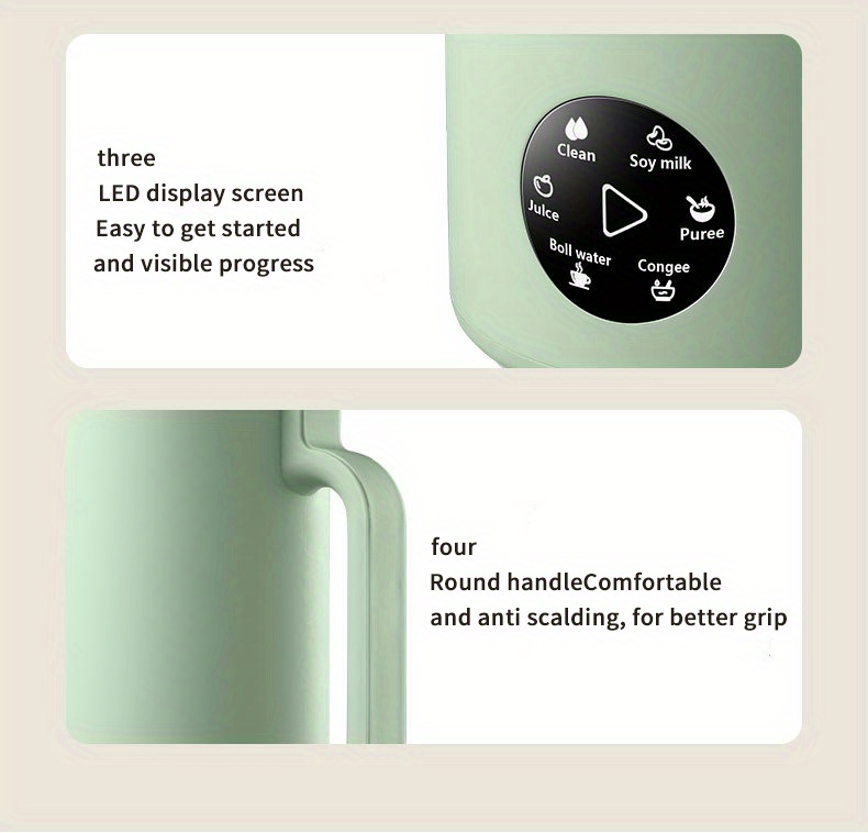 safety switch, 350ml soybean milk maker portable fully automatic touch control safety switch juicer blender details 15