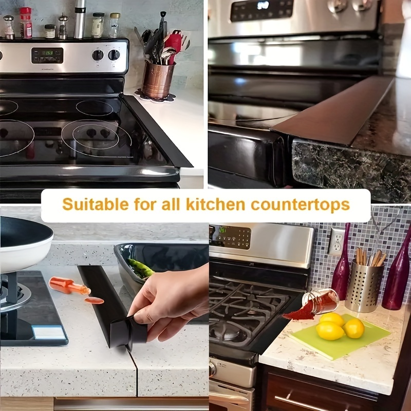 1pc heat resistant silicone stove cover space saver for kitchen counters protects against spills and scratches fits between appliances and stove top details 5