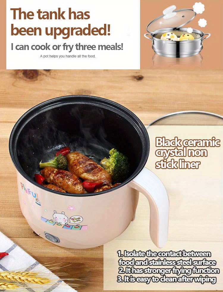 multi functional 1 8l hot pot for dorms and small spaces perfect for cooking porridge noodles and more with adjustable heat settings details 3