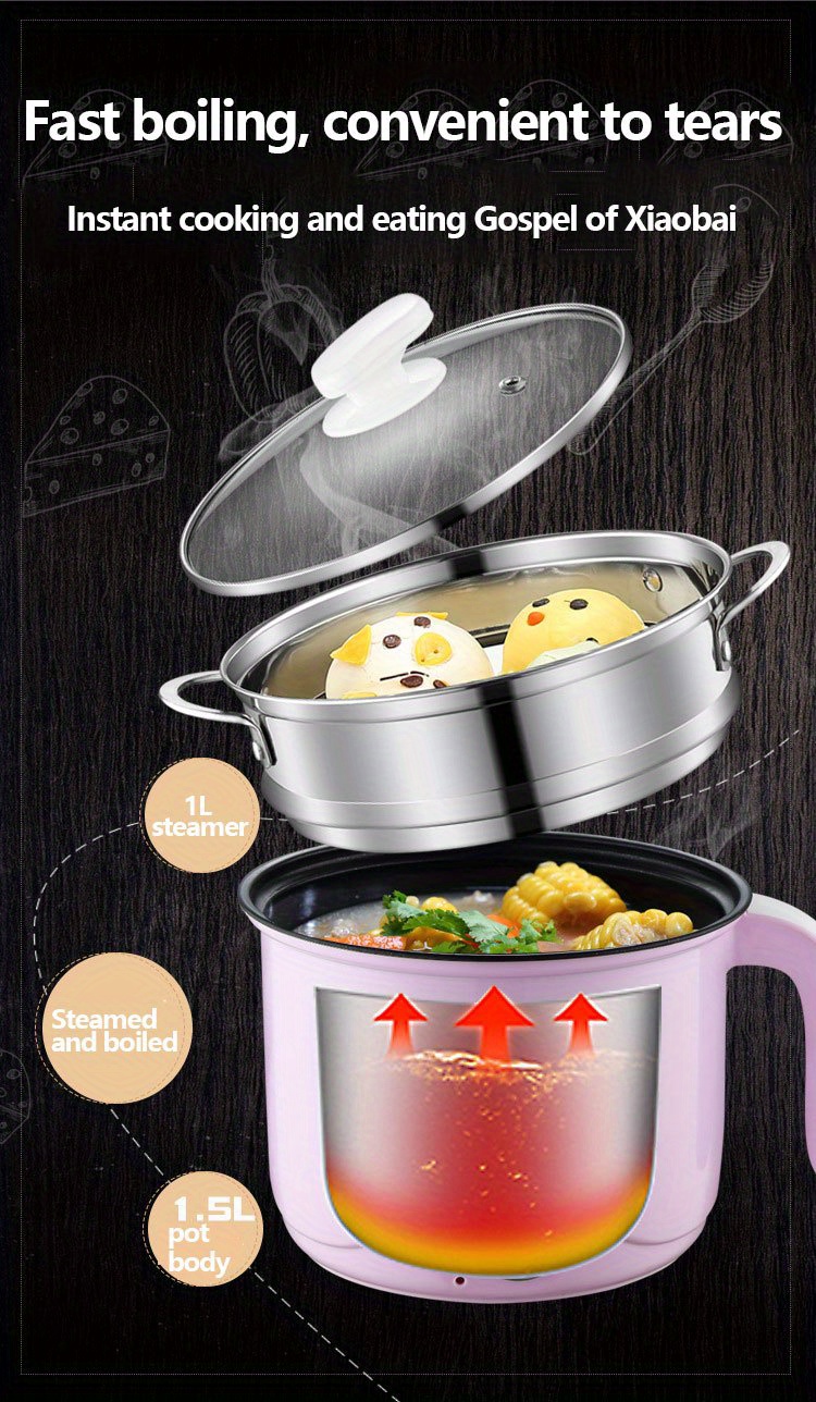 multi functional 1 8l hot pot for dorms and small spaces perfect for cooking porridge noodles and more with adjustable heat settings details 10