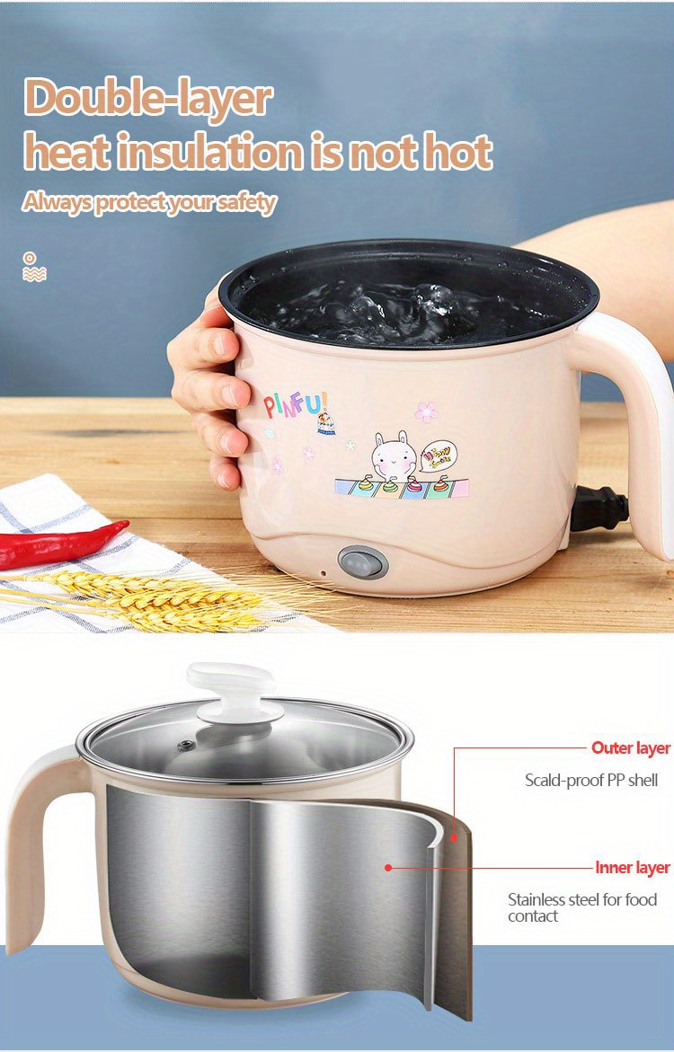 multi functional 1 8l hot pot for dorms and small spaces perfect for cooking porridge noodles and more with adjustable heat settings details 12