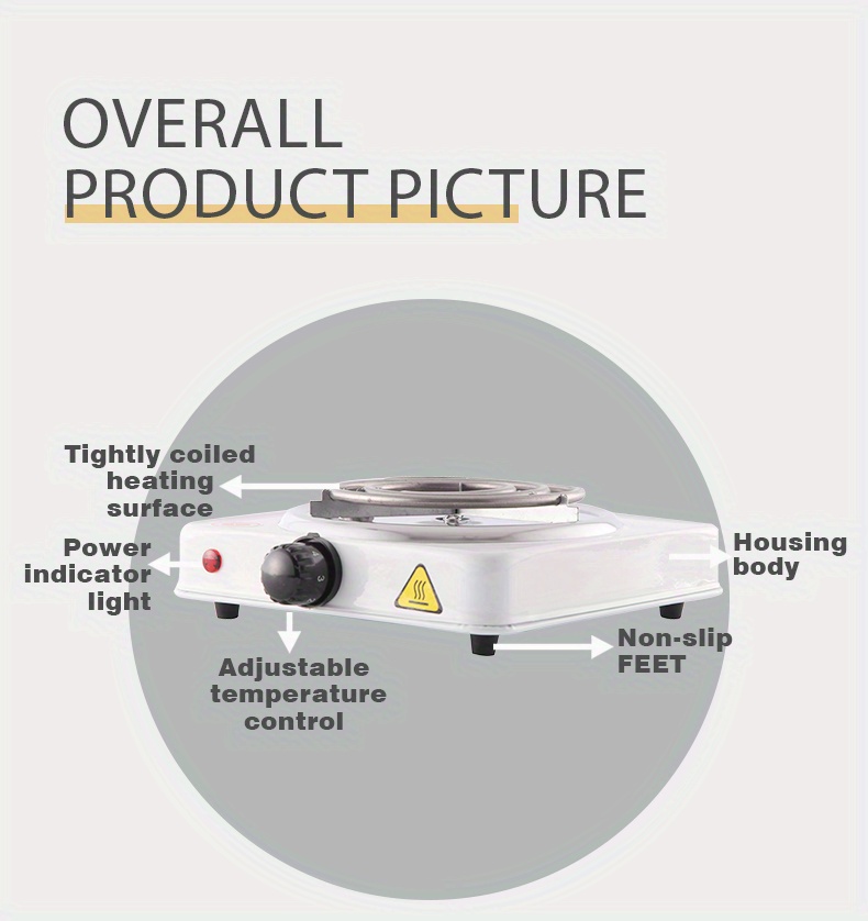 multi functional electric stove for mosquito coil cooking boiling and coffee adjustable temperature portable and household use details 2