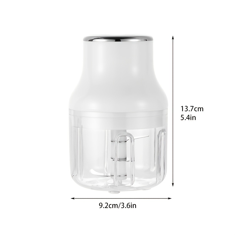 portable electric garlic chopper wireless mini food processor for vegetables household kitchen gadget with powerful blades details 7