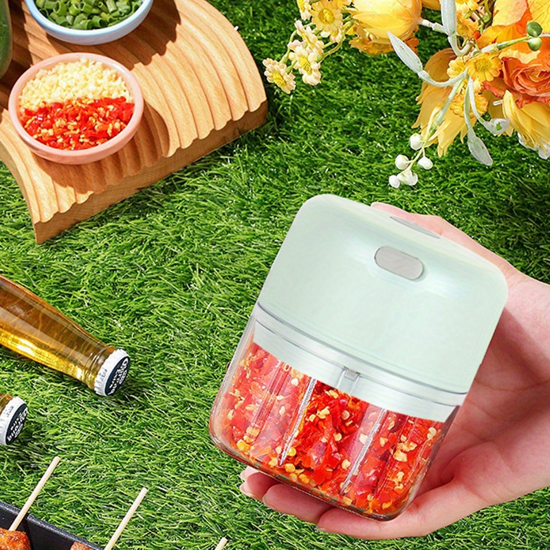 3.38oz/8.45oz Mini Kitchen Garlic Press Chopper USB Rechargeable Ginger Grinder Strong And Durable Chilli Vegetable Grinder Kitchen details 2