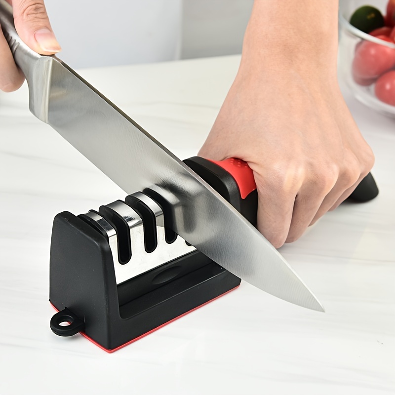 4 level multifunctional kitchen knife sharpener stainless steel sharpening machine for perfectly sharpened blades details 0