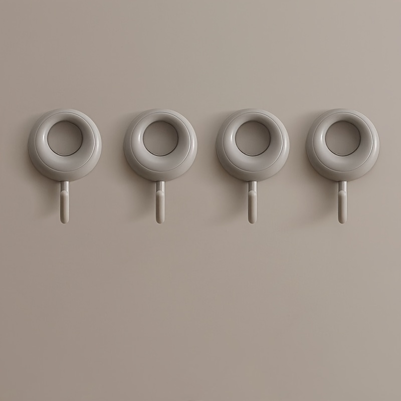 4pcs self adhesive wall hook wall mounted towel rack strong load bearing sticky hook traceless strong adhesive hook multipurpose hanger for towel clothes coat key bathroom accessories details 6