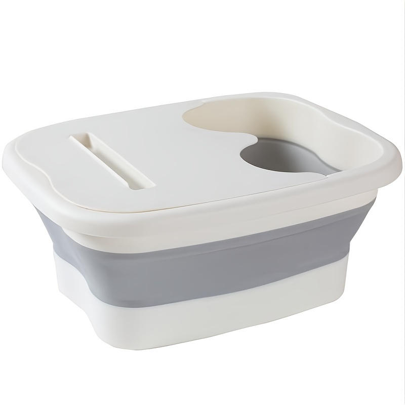 1pc folding bubble foot bath bucket with lid for home travel details 5