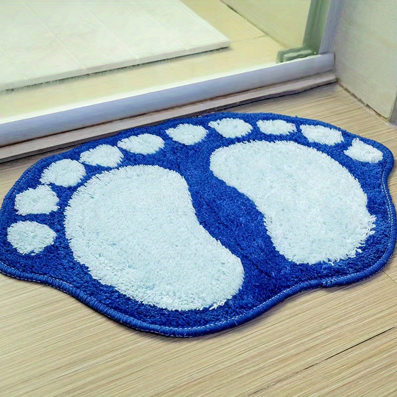 1pc cartoon feet doormat cute soft plush area rug non slip absorbent bathroom bedroom rugs machine washable bath mat bathroom decor details 7