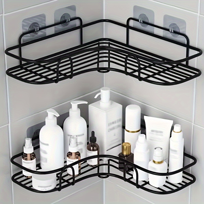 1pc bathroom storage rack wall mounted bathroom triangle shelf shower shelf for inside shower shampoo soap holder for shower wall bathroom caddy organizer shower caddy basket bathroom accessories details 0