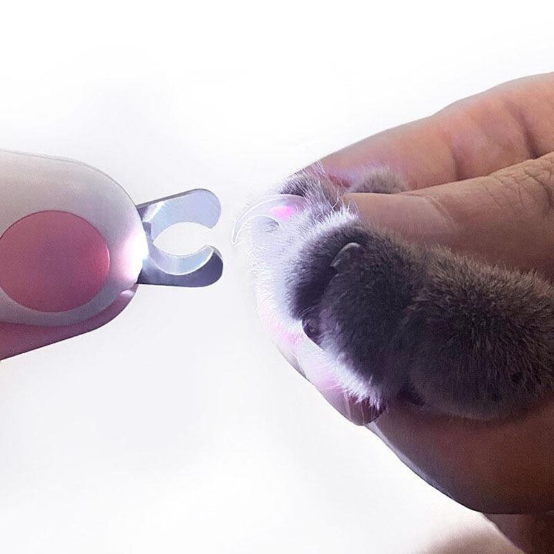 led light cat dog nail clipper cutter professional pet claw trimmer with safety lock puppy kitten animals care grooming tool kit details 1