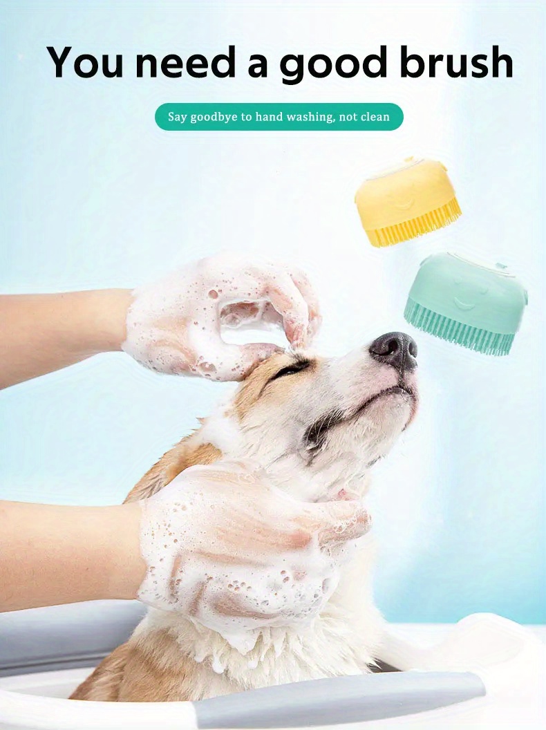 silicone pet brush, groom your pet like a pro with our silicone pet brush for dogs cats details 2