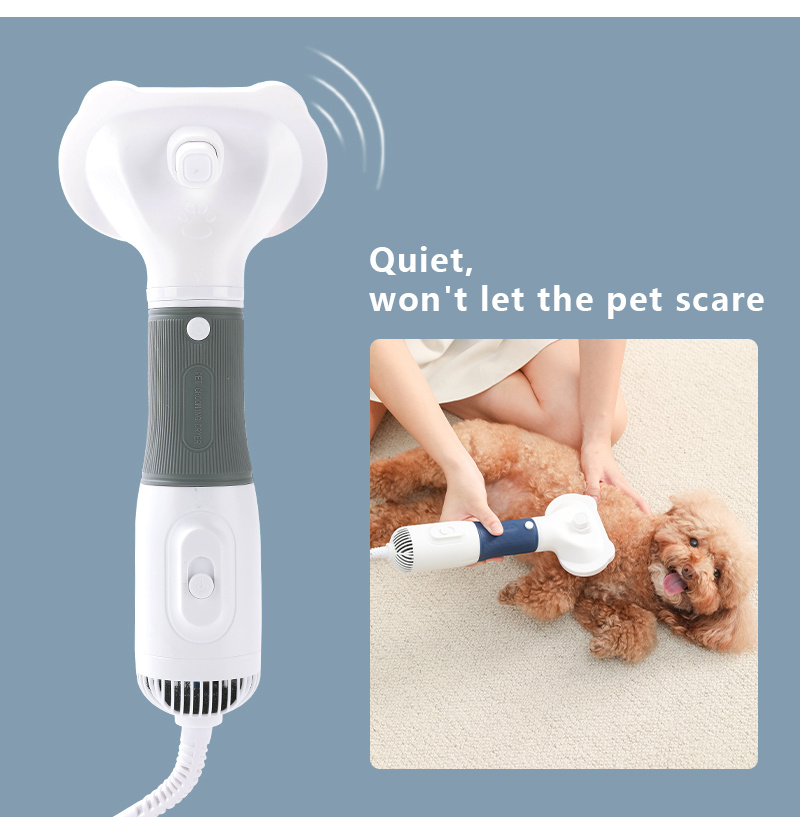 quiet pet grooming dryer with comb brush for grooming dogs cats and kittens fast drying and gentle on fur details 9