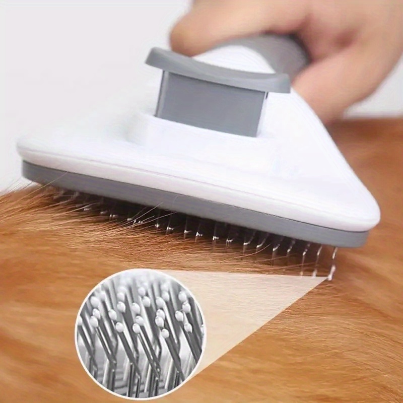 effortlessly remove pet hair with one click slicker brush perfect for dogs and cats details 6